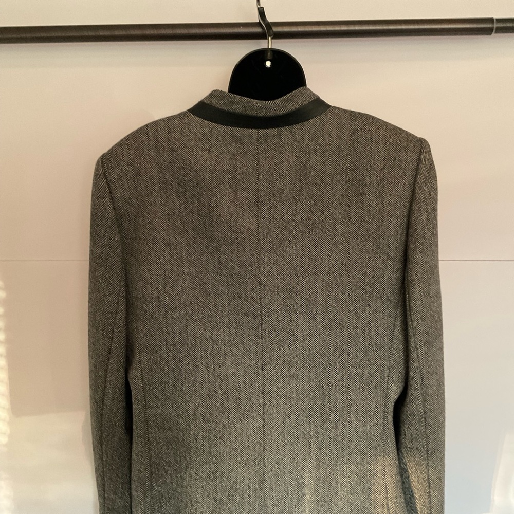 Albert Nipon Houndstooth Blazer 14 Wool - image 3